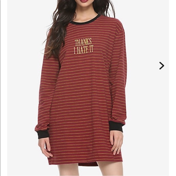 Hot Topic Dresses & Skirts - HT Thanks I Hate It T-shirt dress
